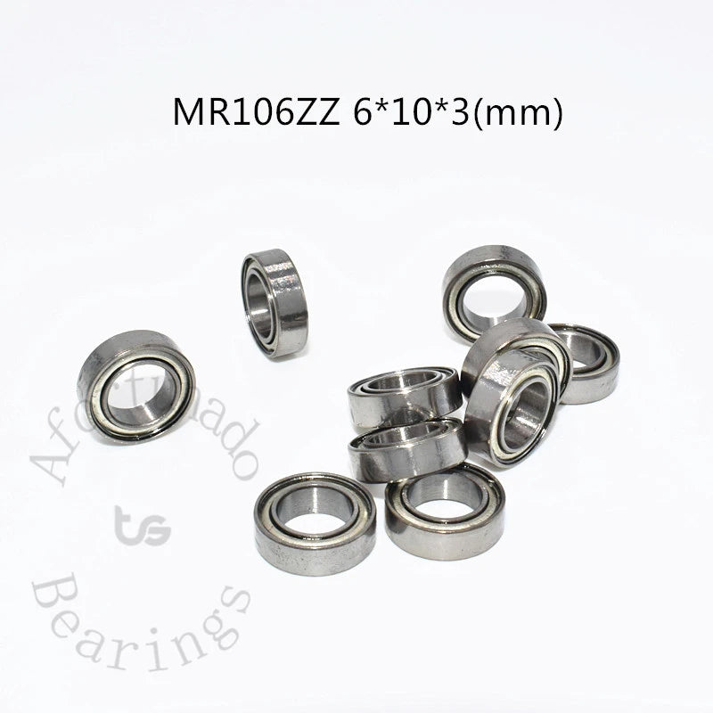MR106ZZ 6*10*3(mm) 10PCS Metal Sealed Miniature Chrome Steel Bearings