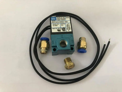 MAC 3 Port Electronic Boost Control Solenoid Valve DC12V 35A-ACA-DDBA-1BA With 6MM Tube Fittings Brass
