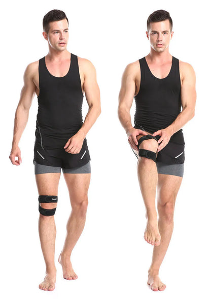AOLIKES 1PCS Pressurized Knee Wrap Sleeve Support Bandage Pad Elastic Braces Knee Hole Kneepad Safety Basketball Tennis Cycling