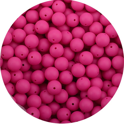 LOFCA 15mm 20pcs/lot Silicone Loose Beads Safe Teether Round Baby Teething Beads DIY Chewable Colorful Teething For Infant
