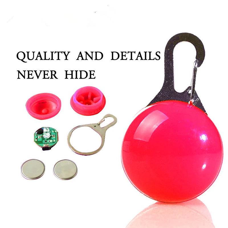 LED Glowing Pendant Flashlight Dog Cat Collar Pet Leads Glow  Accessories  Bright Necklace Luminous Collar  Night Safety Decor