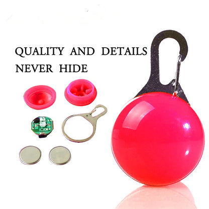 LED Glowing Pendant Flashlight Dog Cat Collar Pet Leads Glow  Accessories  Bright Necklace Luminous Collar  Night Safety Decor