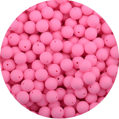 LOFCA 15mm 20pcs/lot Silicone Loose Beads Safe Teether Round Baby Teething Beads DIY Chewable Colorful Teething For Infant