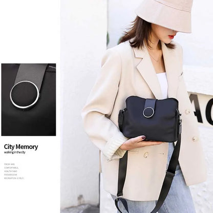 Vintage Nylon Waterproof Shoulder Bag Women Wild Crossbody Bag Simple Messenger Bag Daily Female Handbag Travel Lady Purse Bolso