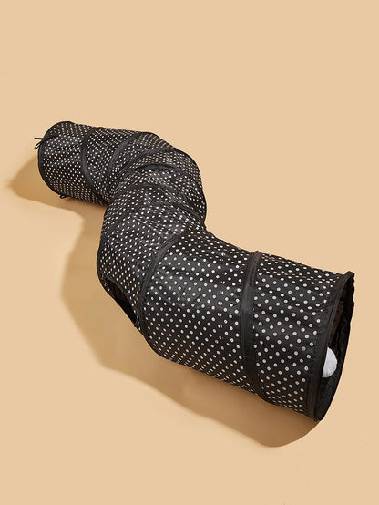 CAWAYI KENNEL Pet Cat Tunnel S-shape Collapsible Hole Indoor Outdoor Tube Kitty Tunnel Cat Pet Toy Space-Saving Cat Training Toy