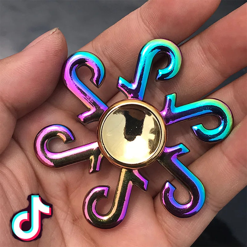 New Metal Fidget Spinner Toys AntiStress Alloy Finger Gyro R188 Fingertip Adult Hand Toy 60-65mm Fidget Spinner