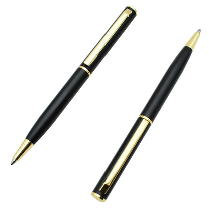 Mini Rotating Pocket-size Ballpoint Pen Metal Material 0.7mm Black Blue Ink Refill Ballpen Office School Supplies Stationery