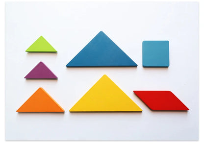 Wooden Children Puzzle Toys Montessori Preschool Education Tangram Game Building Blocks Learning Puzzle Game Kids Festival Toy