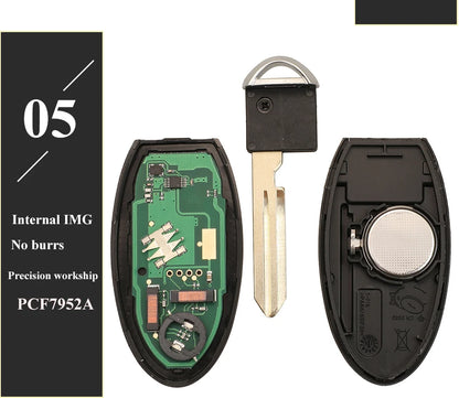 jingyuqin CWTWB1U815 Remote Smart Key suit for Nissan Sunny Teana Sylphy Sentra Versa 315Mhz ID46-pcf7952A TWB1U815 4BTN Keyless