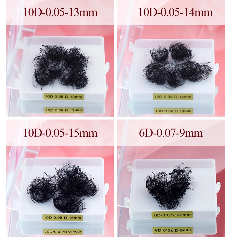 SONG LASHES 3D to 16D Fans Sharp Slim Narrow Stem Premade Volume Fans Loose Thin Pointy Base Russia Volume Eyelashes Extensions