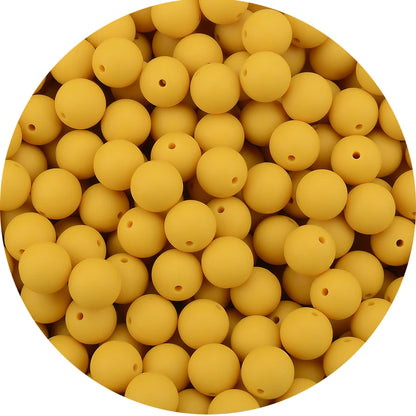 LOFCA 15mm 20pcs/lot Silicone Loose Beads Safe Teether Round Baby Teething Beads DIY Chewable Colorful Teething For Infant