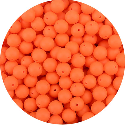 LOFCA 15mm 20pcs/lot Silicone Loose Beads Safe Teether Round Baby Teething Beads DIY Chewable Colorful Teething For Infant