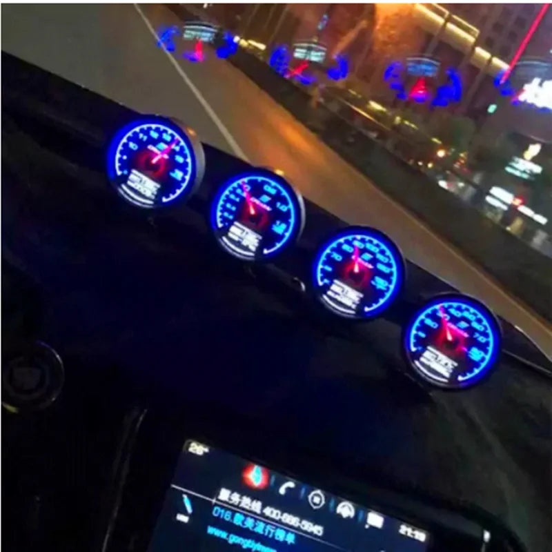 62mm GReddi LCD Digital Display Car Gauge Oil Pressure Oil Temperature Water Temperature Voltmeter Boost Gauge