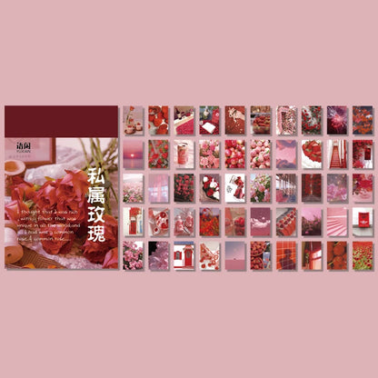 Yoofun 50 Sheets Natural Scenery&Art Paintings Stationery Stickers Book Aesthetic Landscape Cute Scrapbooking Planner Journaling