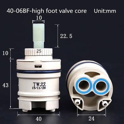Tap Mixing High Spool Valve 25mm/35mm/40mm Faucet Accessories Ceramic Cartridge Faucet Cartridge Mixer Kitchen Bath Basin Shower