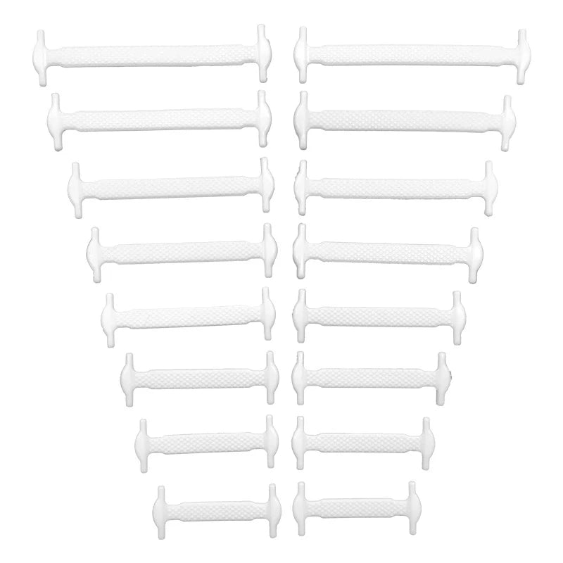 16pcs/lot Silicone Shoelaces No Tie Shoelaces 12 Colors Elastic Lace Shoelace Creative Lazy Silicone Laces Rubber Lace