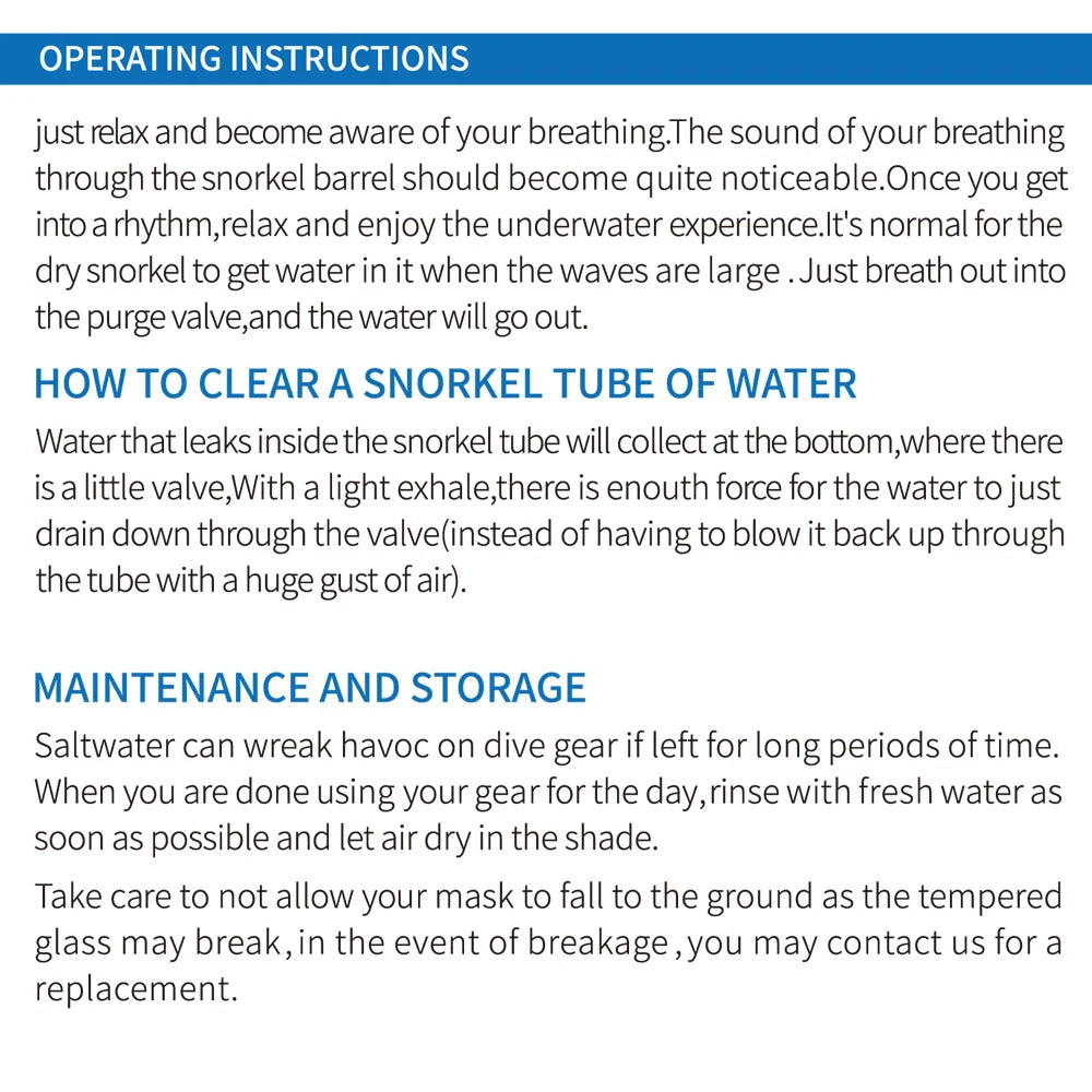 Snorkel Mask Swimming Goggles Scuba Diving Silicone Skirt Tempered Glass Len Wide View Training With Nose Cover Adjustable Strap