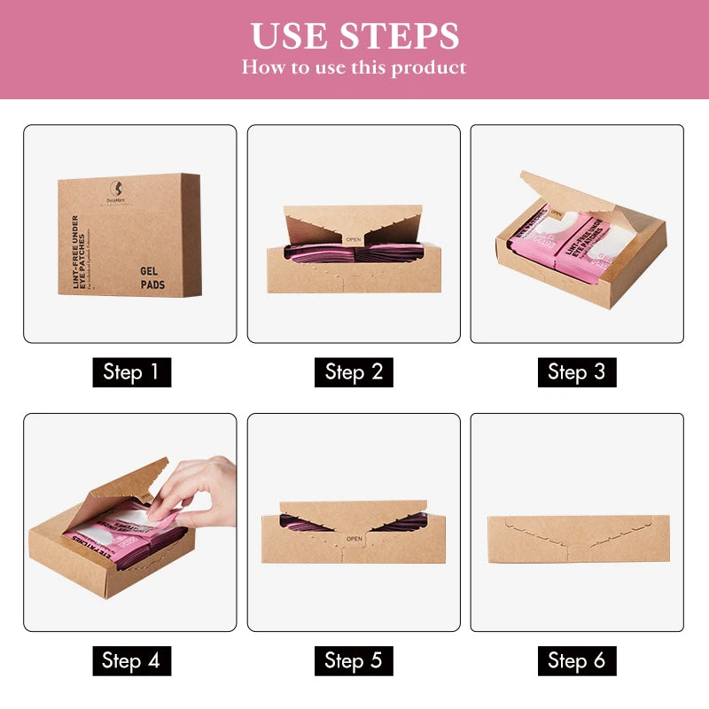 DeceMars Eye Patches for Eyelash Extension Use (50 Pairs/Pack)