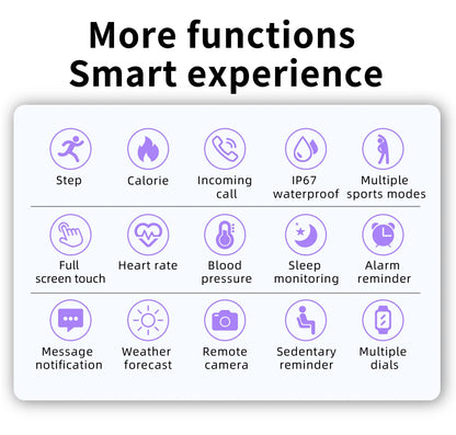 LIGE Waterproof Women Smart Band Watch Real-time Weather Forecast Men Watches Sports Ladies Smart Watch For Women Android IOS