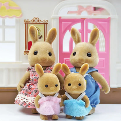 Forest Animal Family Dollhouse Furniture 1/12 Miniature Toys Girl Dolls Accessories Bedroom Bathroom Dollhouse Kit For Dolls