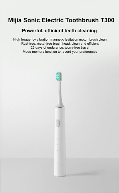 Mijia Electric Toothbrush T300 Long Battery Life Sonic Toothbrush IPX7 Waterproof High Frequency Vibration Magnetic Motor