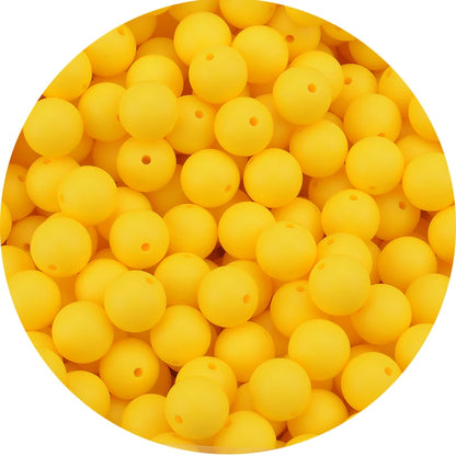 LOFCA 15mm 20pcs/lot Silicone Loose Beads Safe Teether Round Baby Teething Beads DIY Chewable Colorful Teething For Infant