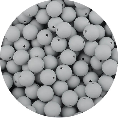 LOFCA 15mm 20pcs/lot Silicone Loose Beads Safe Teether Round Baby Teething Beads DIY Chewable Colorful Teething For Infant
