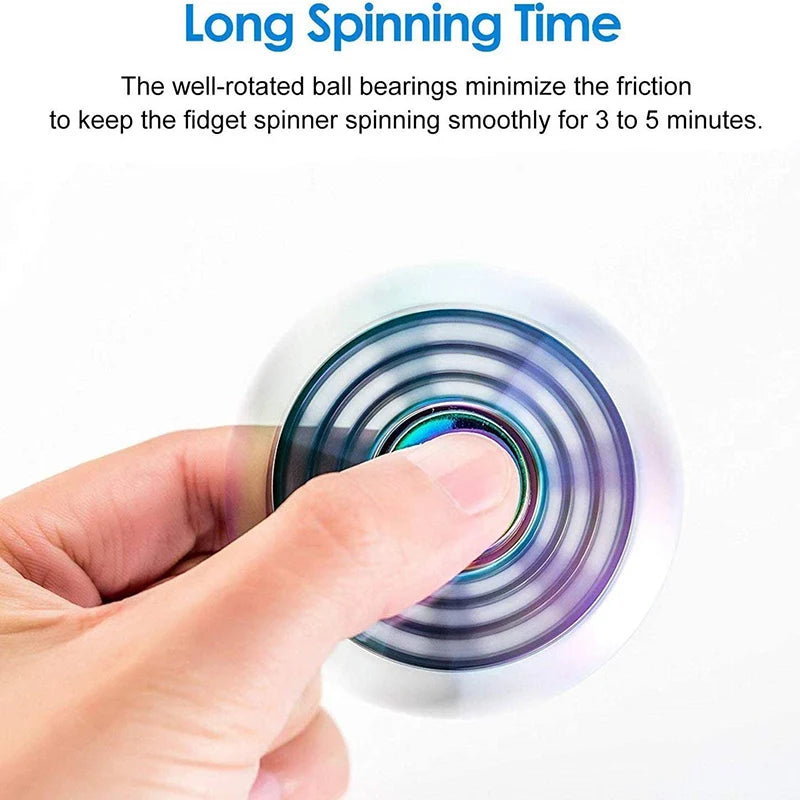 New Metal Fidget Spinner Toys AntiStress Alloy Finger Gyro R188 Fingertip Adult Hand Toy 60-65mm Fidget Spinner
