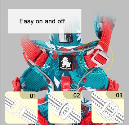 Truelove Pet Explosion-proof Dog Harness Camouflage Reflective Nylon Special Edition and Upgrade Version Easy to Adjust TLH5653