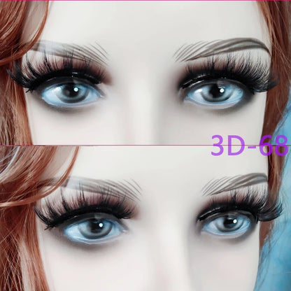 10 Pairs 3D Soft False Eyelash Faux Min Eyelashes Extension Natural Messy Wispy Fluffy Fake Lashes Make up tools 3D66-71