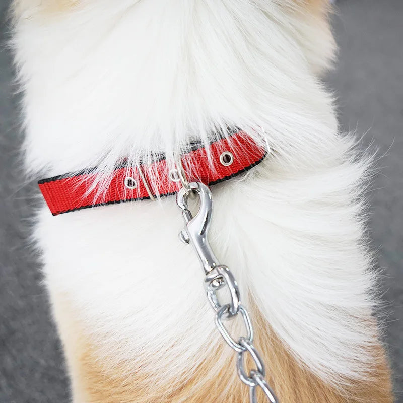 Adjustable Nylon Pet Dog Collar for Small Large Dogs Sturdy Puppy Big Dog Collars Pitbull Pug Products for Pets Honden Halsband