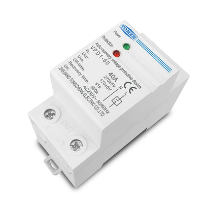 TOMZN 40A 60A 230V DIN Rail Automatic Recovery Reconnect Over Voltage And Under Voltage Protective Device Protection Relay