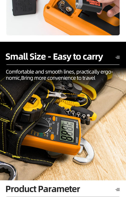 ANENG DM850 Digital Multimeter Automatic Professional 1999 Counts Auto AC/DC Votage Tester Ohm Current Ammeter Detector Tool