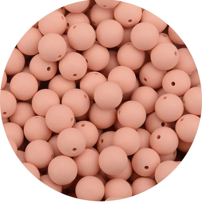 LOFCA 15mm 20pcs/lot Silicone Loose Beads Safe Teether Round Baby Teething Beads DIY Chewable Colorful Teething For Infant