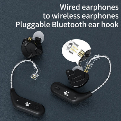 KZ AZ09 HD Bluetooth 5.2 Ear Hook Headset Cable HIFI Wireless Upgrade Cable With Charging Case KZ Z1 S2 ZSTX Z1 ZSX DQ6 ZS10 PRO