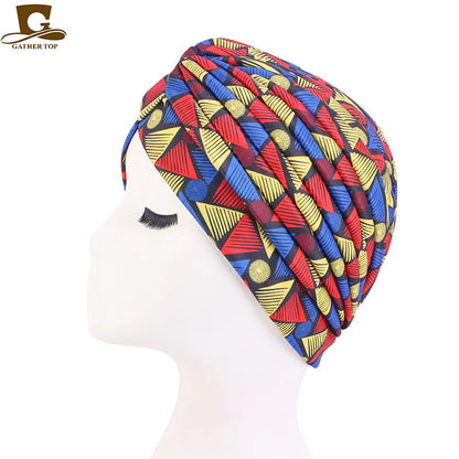 New Knotted Ruffle Turban Ladies Soft Headscarf Casual Streetwear Female Muslim Hijab Indian Hats Cancer Chemo Cap Turbante
