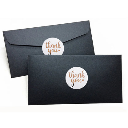 50-500pcs 1inch Blue Thank You Stickers For Envelope Sealing Labels Stationery Supplies Handmade Wedding Gift Decoration Sticker