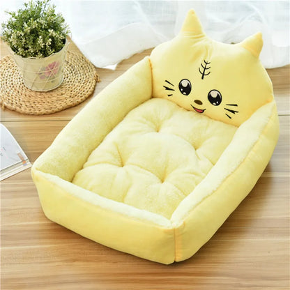 Winter Warm Puppy Cat Bed Sofa Washable Cartoon Pet Beds for Small Dogs Cats Yorkies Katten Kennels Pets Products Accessories