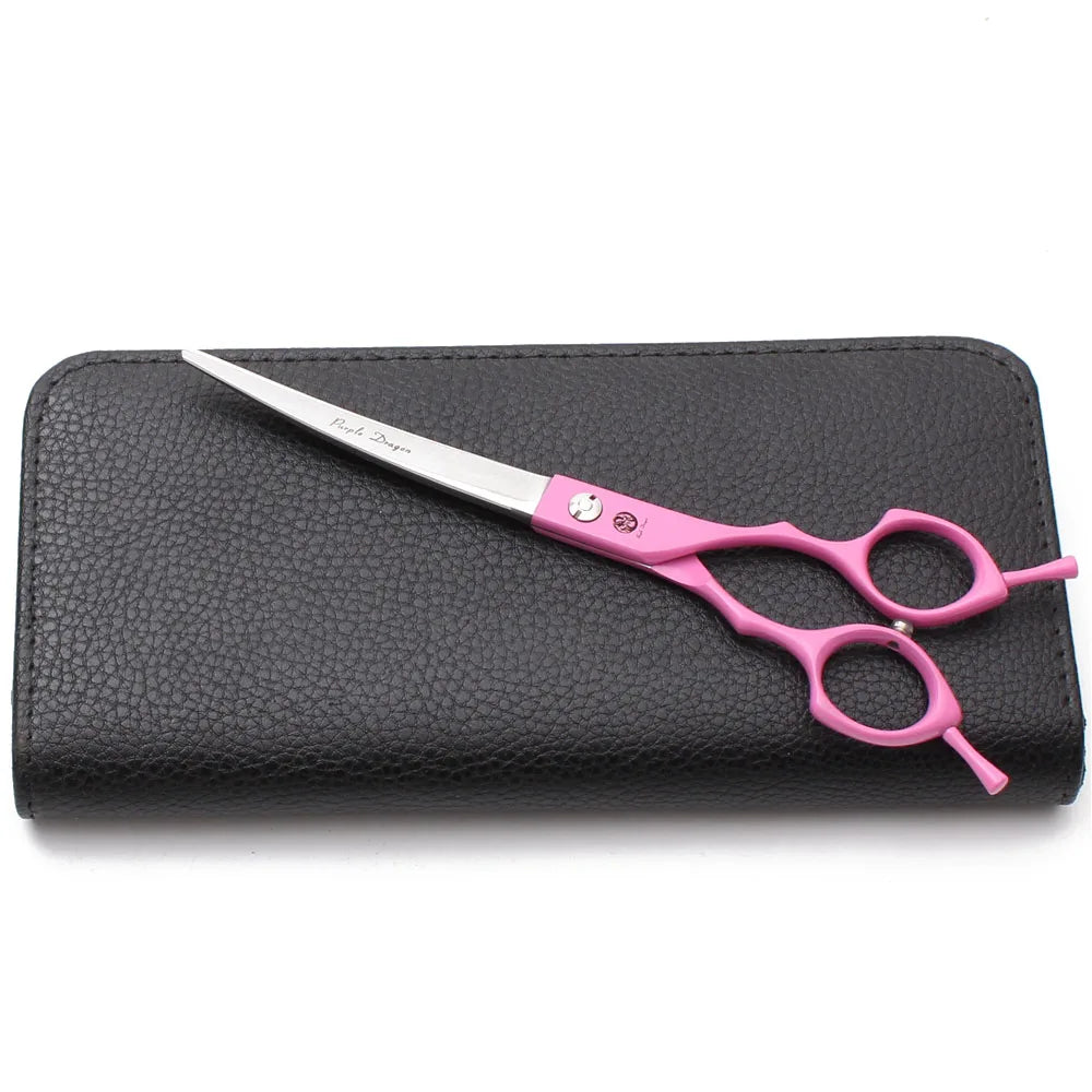 Purple Dragon 6.5" 7" Japan 440C Dog Grooming Scissors Straight Shears Chunker Shars Up/Down Curved Scissors Pet Scissors Z4009