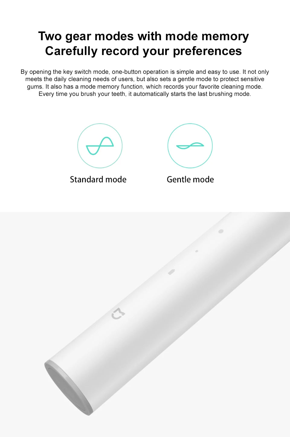 Mijia Electric Toothbrush T300 Long Battery Life Sonic Toothbrush IPX7 Waterproof High Frequency Vibration Magnetic Motor