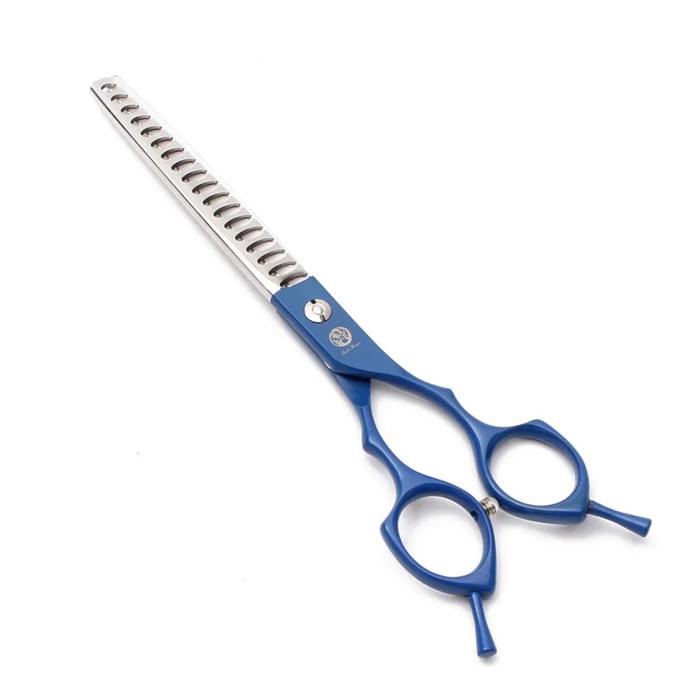 Purple Dragon 6.5" 7" Japan 440C Dog Grooming Scissors Straight Shears Chunker Shars Up/Down Curved Scissors Pet Scissors Z4009
