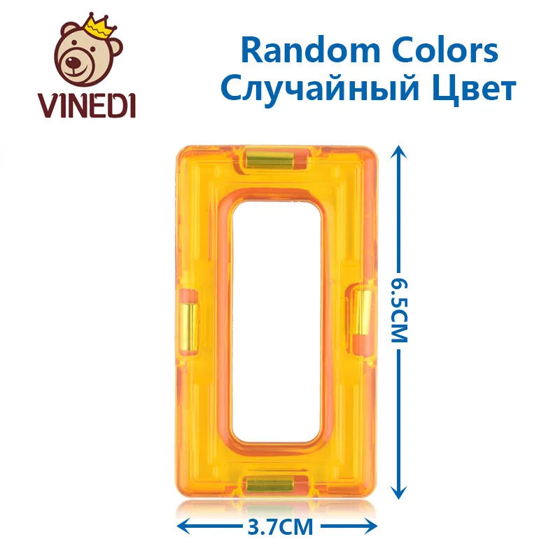 VINEDI Big Size Magnetic Building Blocks Magnetic Tiles Magnet Designer Construction Blocks Montessori Educational Toys For Kids