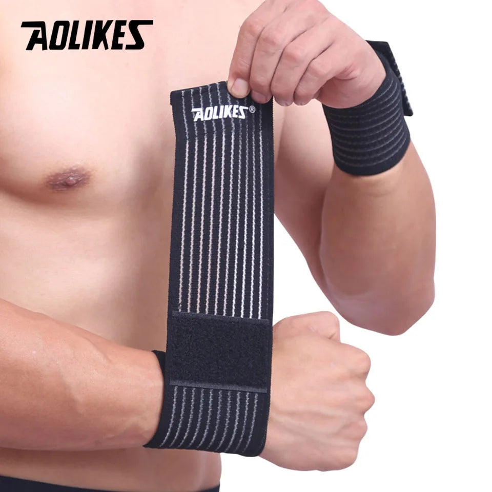 AOLIKES 1PCS Cotton Elastic Bandage Hand Sport Wristband Gym Support Wrist Brace Wrap Carpal Tunnel