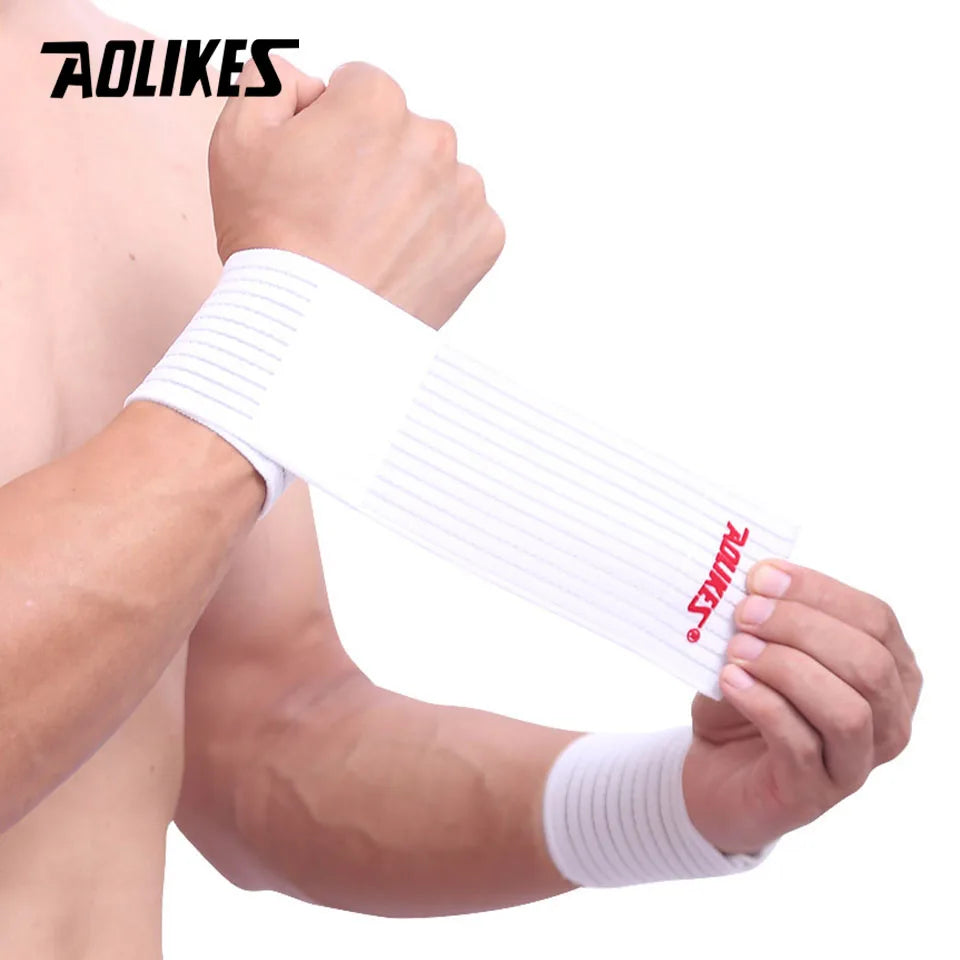 AOLIKES 1PCS Cotton Elastic Bandage Hand Sport Wristband Gym Support Wrist Brace Wrap Carpal Tunnel