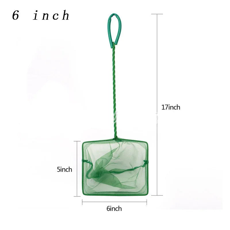 Portable Fish Net Long Handle Aquarium Accessories Fish Tank Landing Fishing Net Fish Migrate Cleaning Maintenance Tool Parts