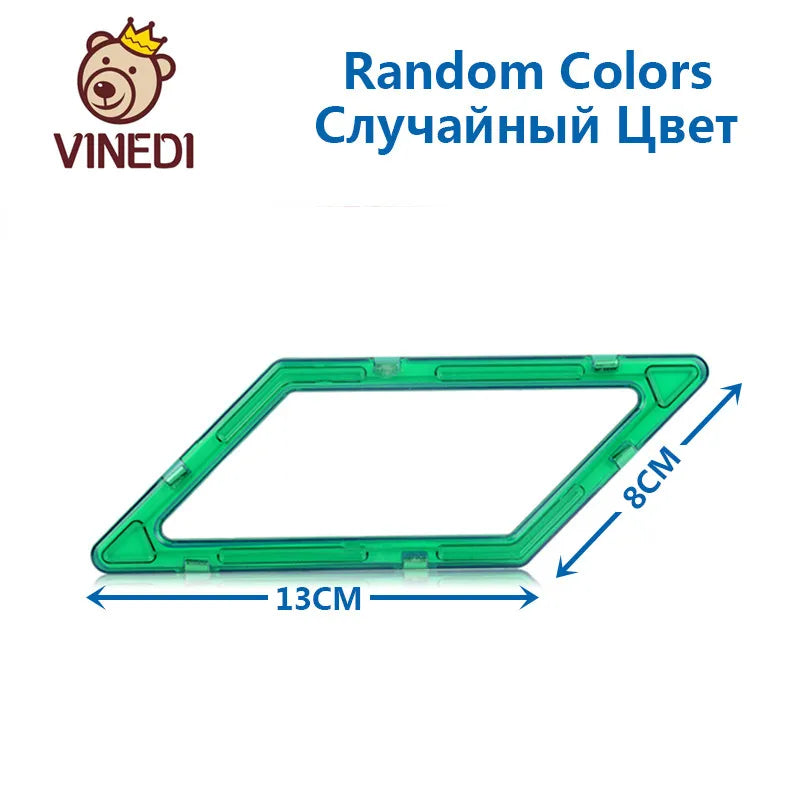 VINEDI Big Size Magnetic Building Blocks Magnetic Tiles Magnet Designer Construction Blocks Montessori Educational Toys For Kids