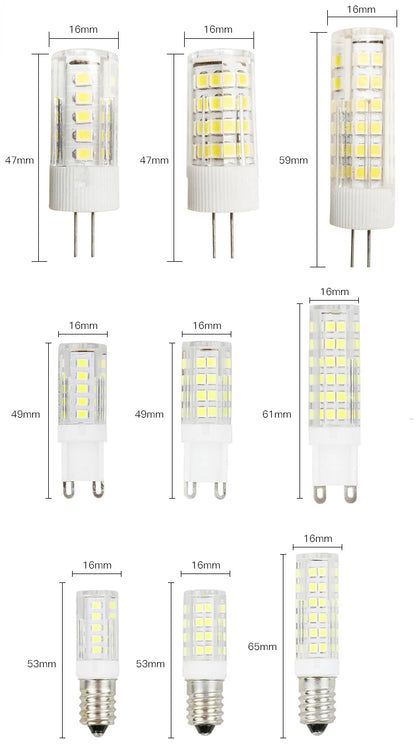 LED G9 Lamp Bulb 220V 230V 3W 5W 7W 9W 12W 15W SMD 2835 Spotlight Replace Halogen Lighting Lights Spotlight Chandelier Bombillas