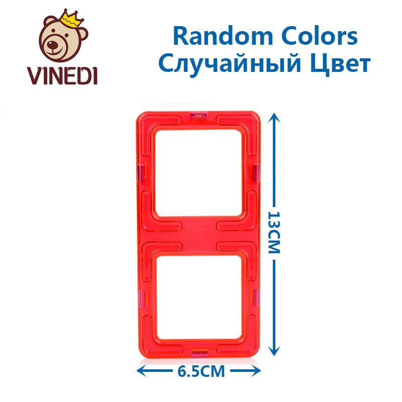 VINEDI Big Size Magnetic Building Blocks Magnetic Tiles Magnet Designer Construction Blocks Montessori Educational Toys For Kids