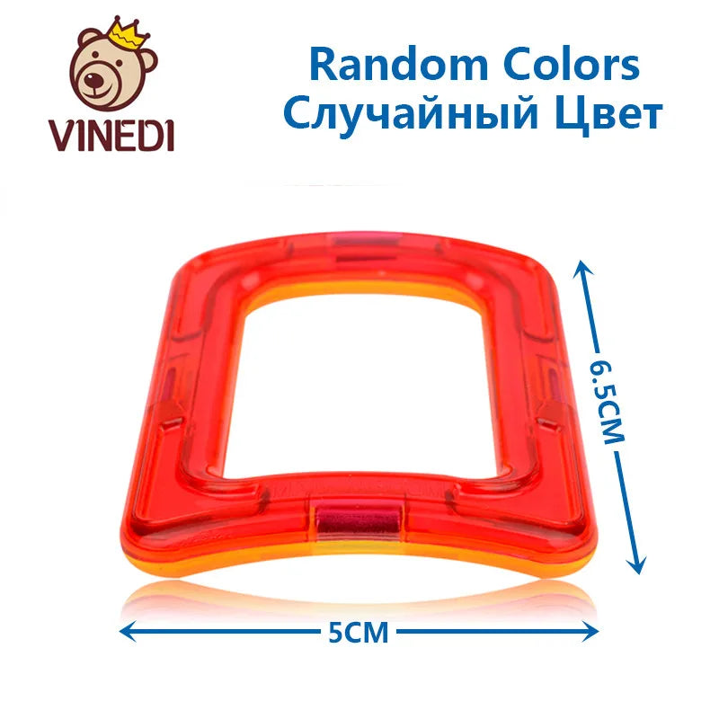 VINEDI Big Size Magnetic Building Blocks Magnetic Tiles Magnet Designer Construction Blocks Montessori Educational Toys For Kids