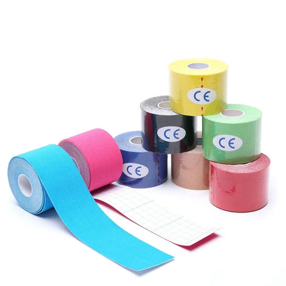1 Roll Muscle Tape Bandage Sports Kinesiology Tape Roll Cotton Elastic Adhesive Strain Injury Muscle Sticker Kinesiologe